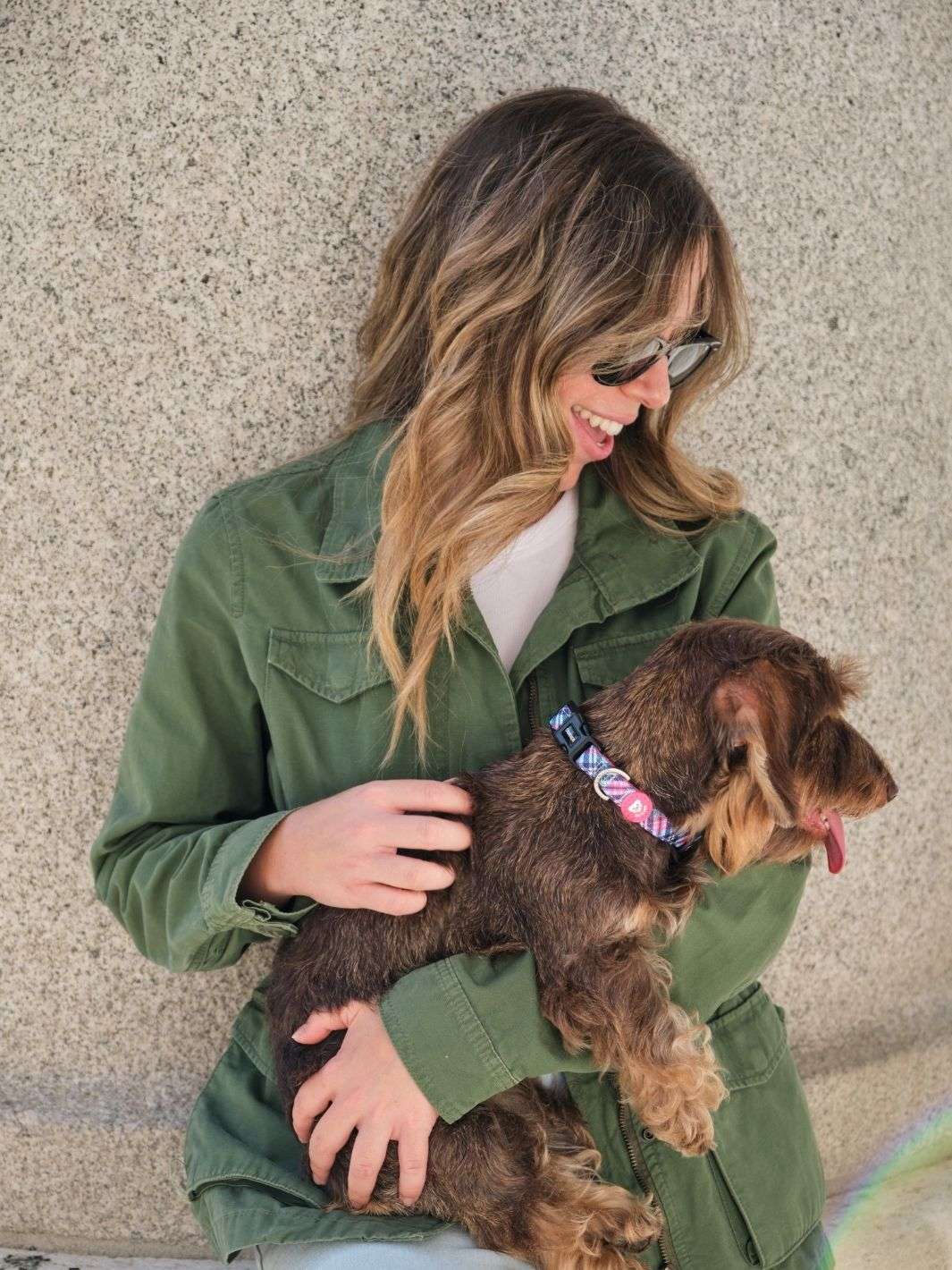 COLLAR PARA PERRO TARTÁN PINK