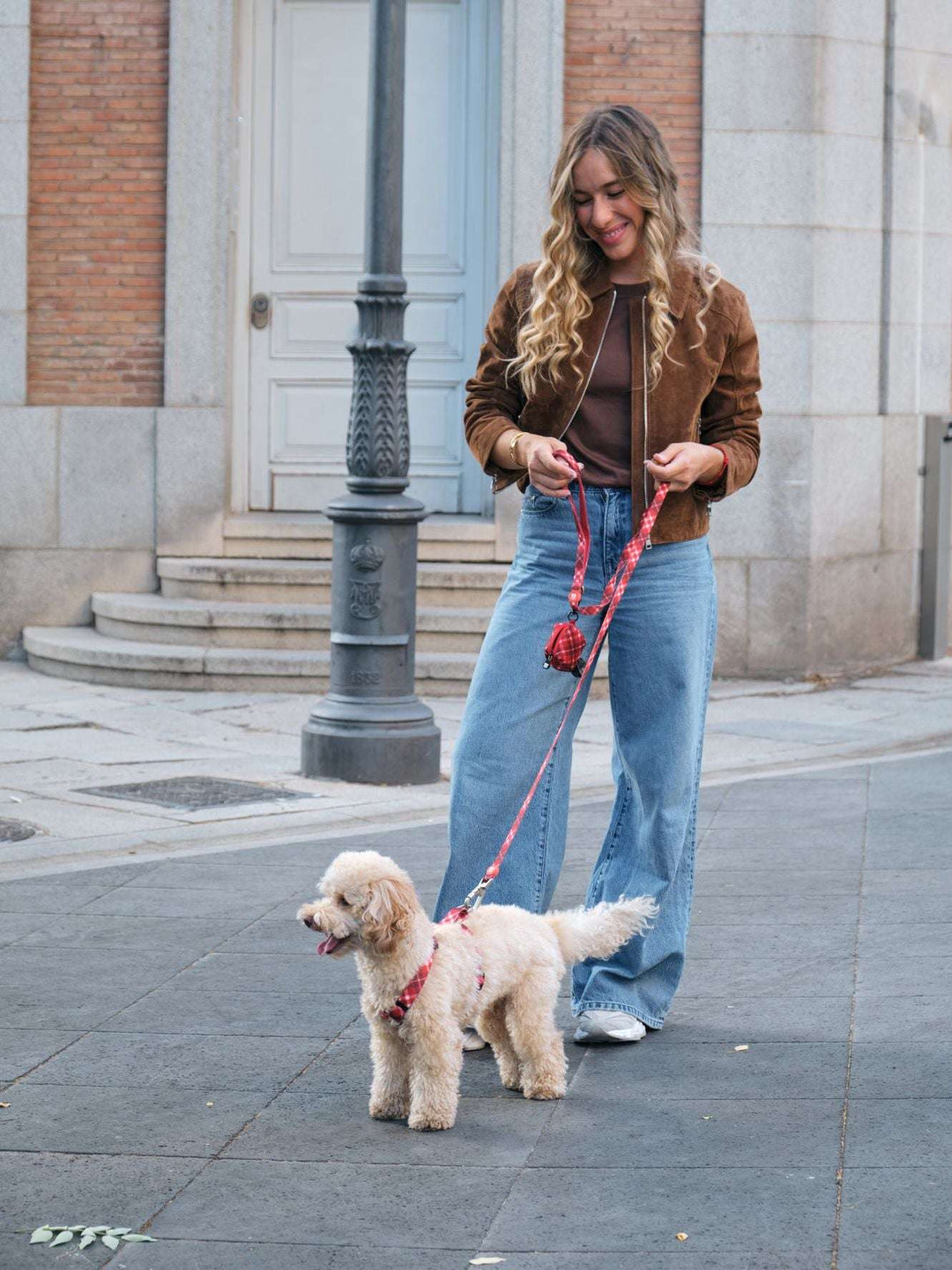 ARNÉS CLÁSICO PARA PERRO TARTÁN RED