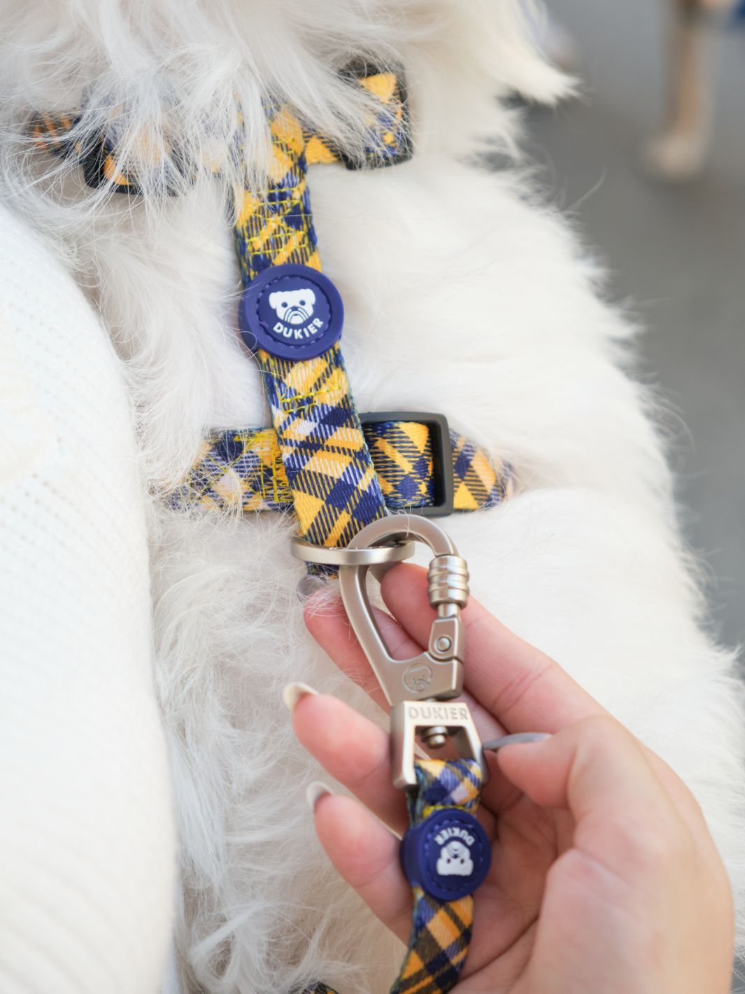 ARNÉS CLÁSICO PARA PERRO TARTÁN MUSTARD