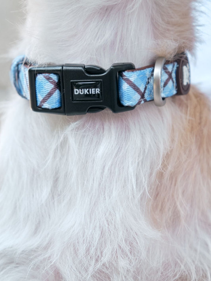 COLLAR PARA PERRO TARTÁN BLUE MOCCA