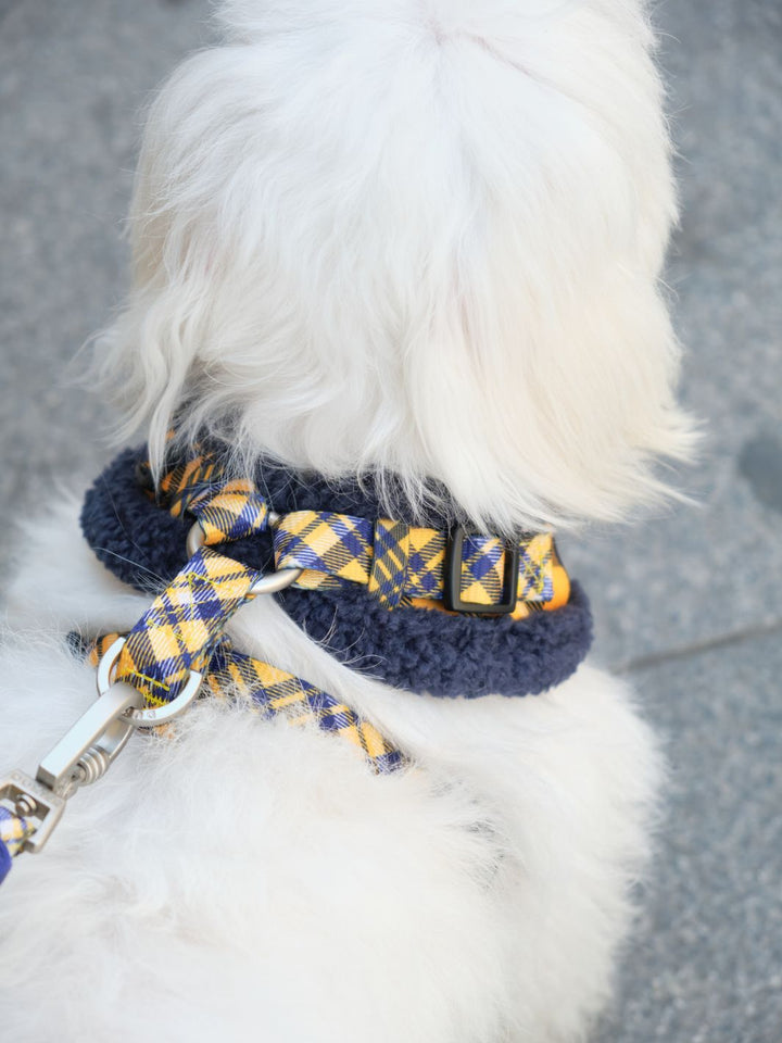 ARNES AJUSTABLE PARA PERRO TARTÁN MUSTARD