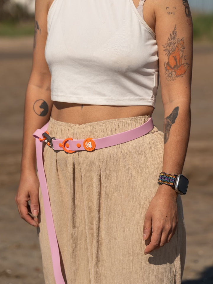 WATERPROOF HANDS-FREE LEASH TANGERINE PINK