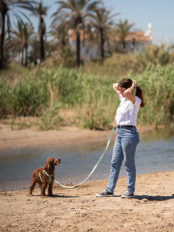 WATERPROOF HANDS-FREE LEASH TURQUOISE
