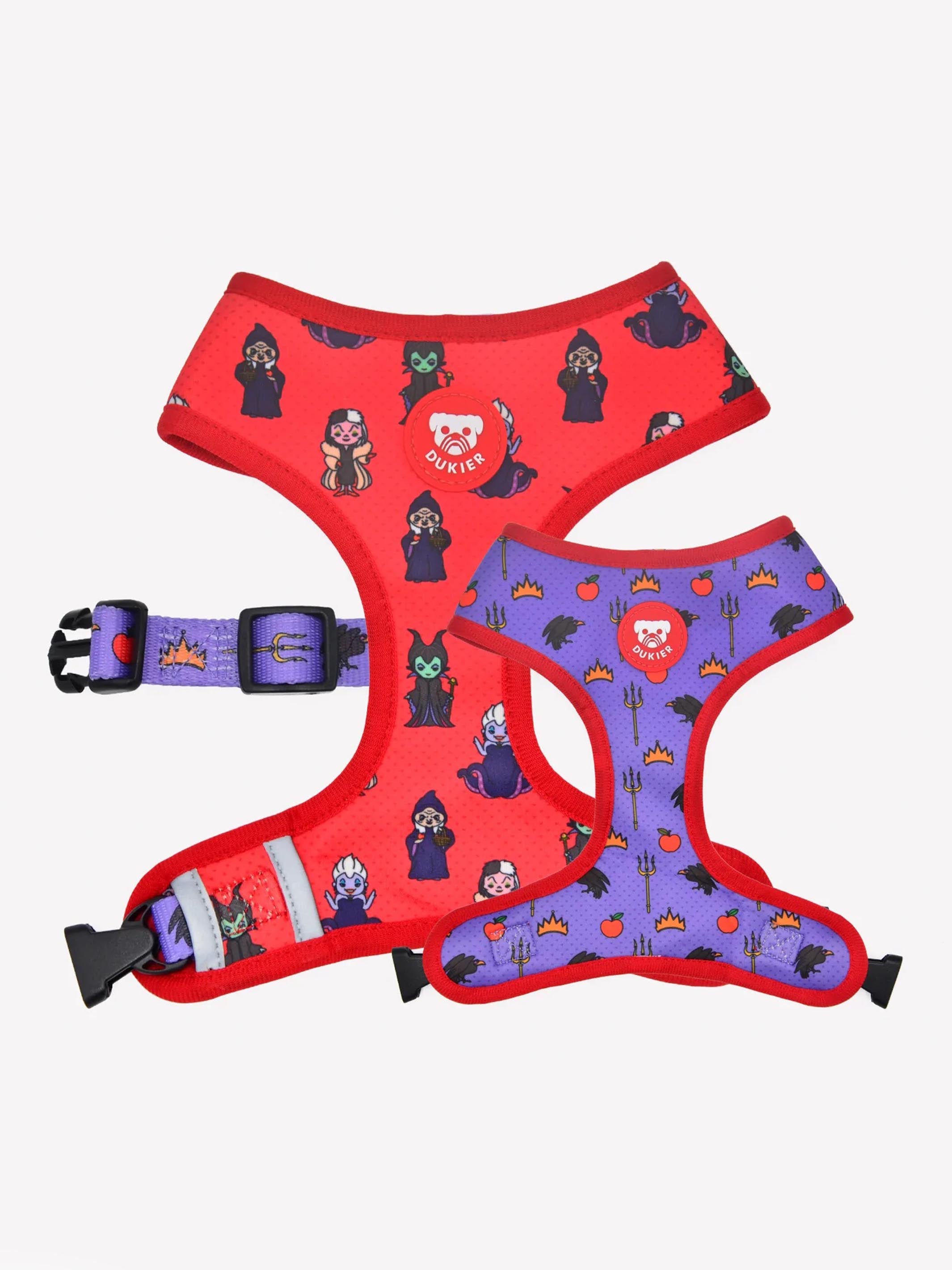 VILLAINS REVERSIBLE DOG HARNESS
