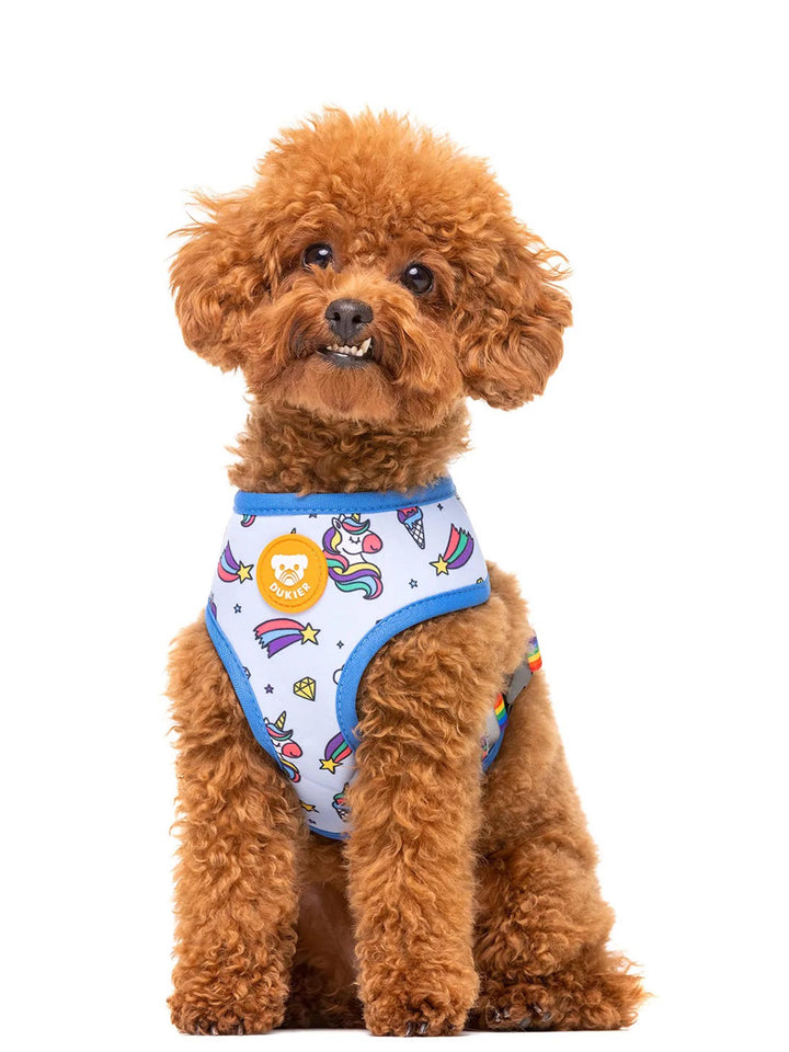 UNICORNS REVERSIBLE DOG HARNESS