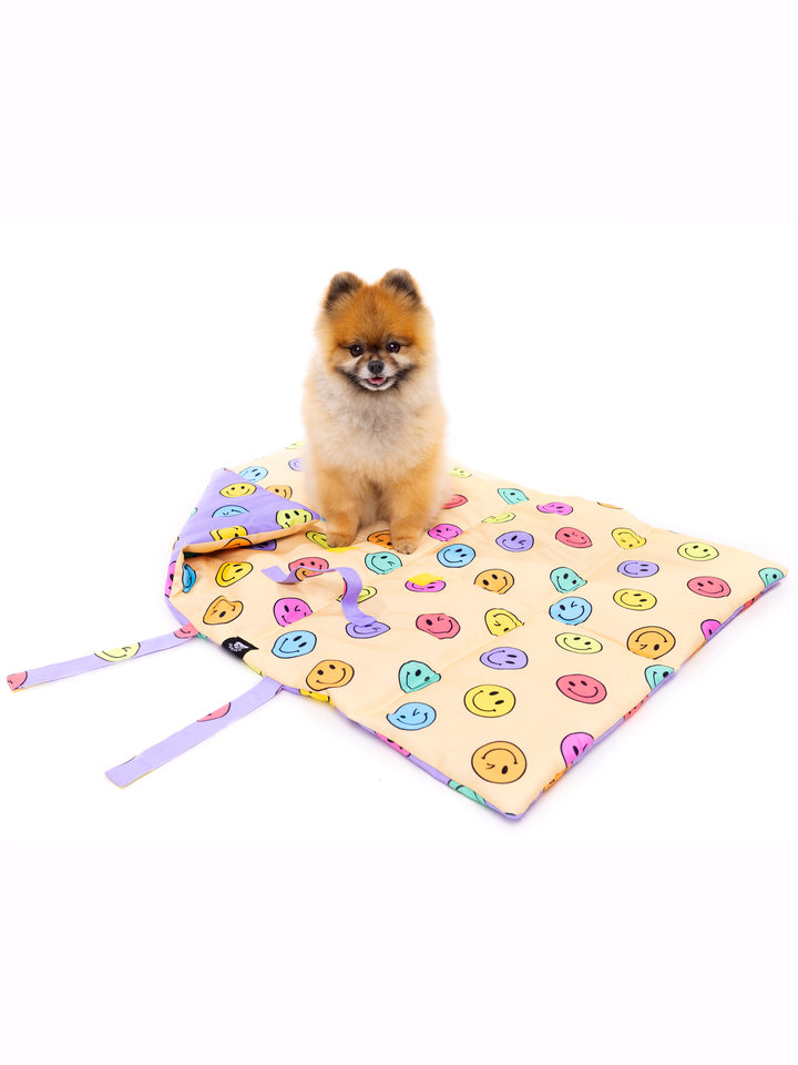 ROLL UP PET MAT: SMILEY